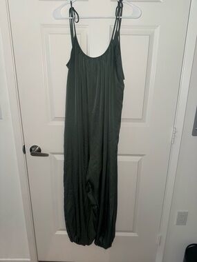 Victoria's Secret Dark Olive Green Jumpsuit with Tie Straps
